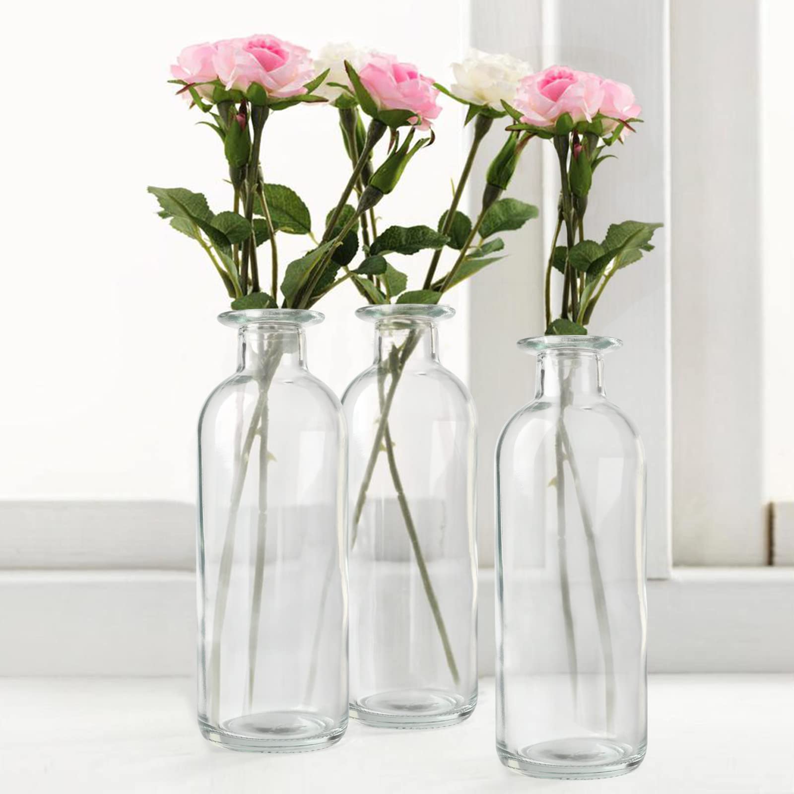 SUJUN amber bud vase adds warm glow to wedding centerpieces