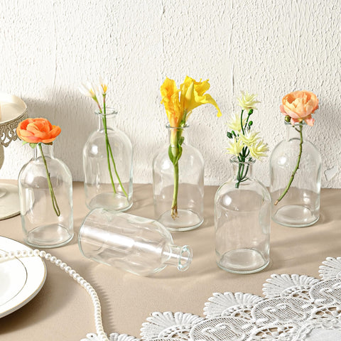 SUJUN thickened glass bud vases offer durable centerpieces for home or events