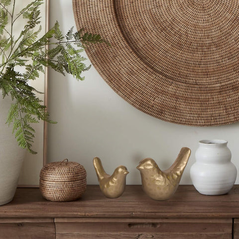 SUJUN durable cast-iron bird statue enhances bedroom or office decor