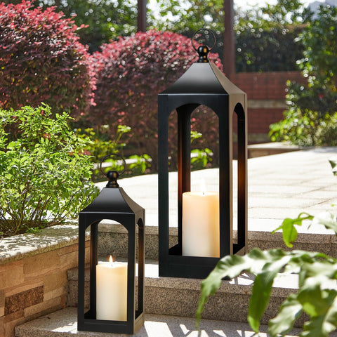 SUJUN lantern with pillar candle compatibility for multiple candle types