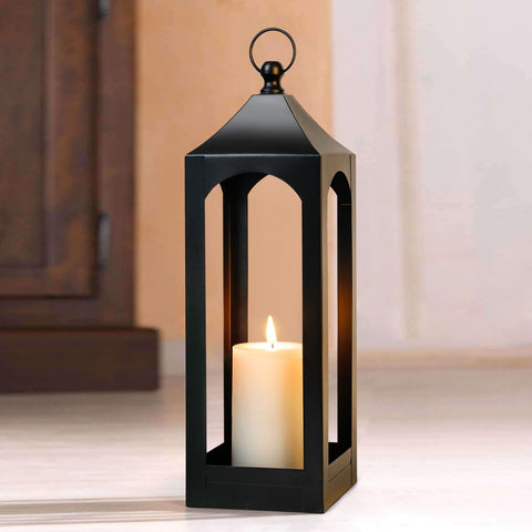 SUJUN modern farmhouse lantern hanging with warm glow for outdoor spaces