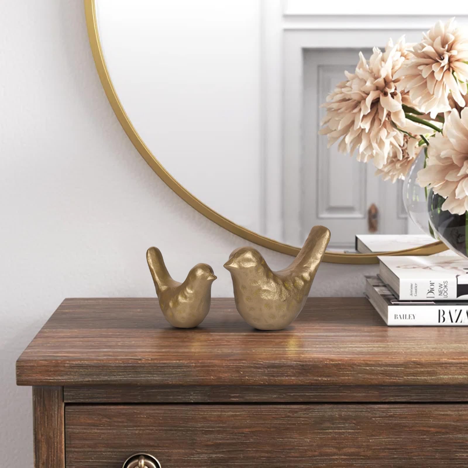 SUJUN packaged gift-ready brass bird sculpture for anniversaries or housewarmings