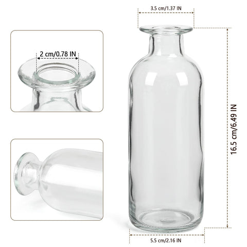 SUJUN thick lead-free glass bud vase emphasizes durability and clarity