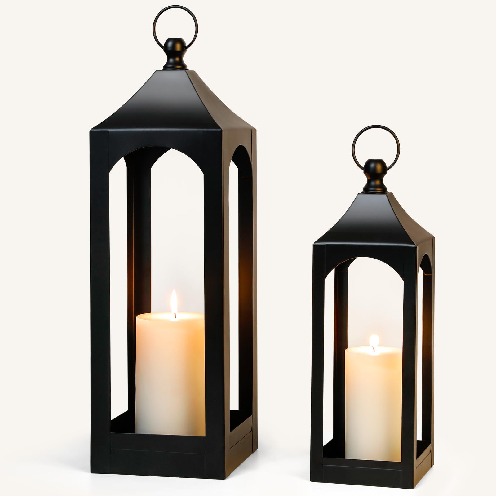 SUJUN versatile decor lantern that doubles as standing centerpiece or wall ornament.