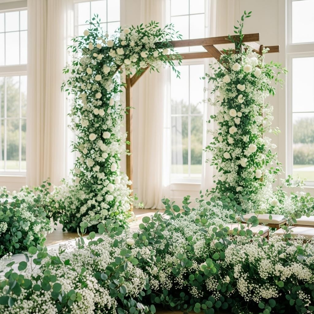 Sukh Baby's Breath home décor white arrangements for living spaces