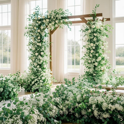 Sukh Baby's Breath home décor white arrangements for living spaces