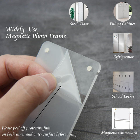 SULEPE fridge display shows photos with clear acrylic for bright memories.