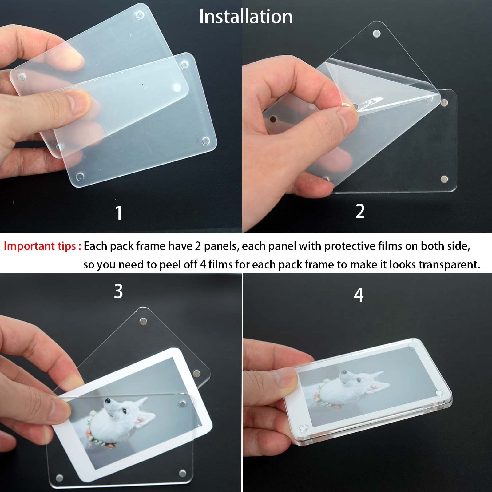 SULEPE six-pack frames provide twelve photo slots for rotation.