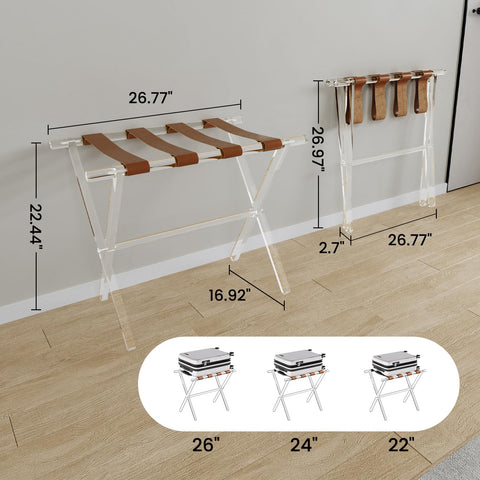 Sumerflos guest-room luggage stand keeps suitcases off the floor.