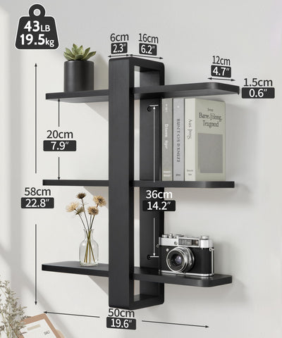 SUMGAR pine wood shelf unit with three tiers for organized spaces