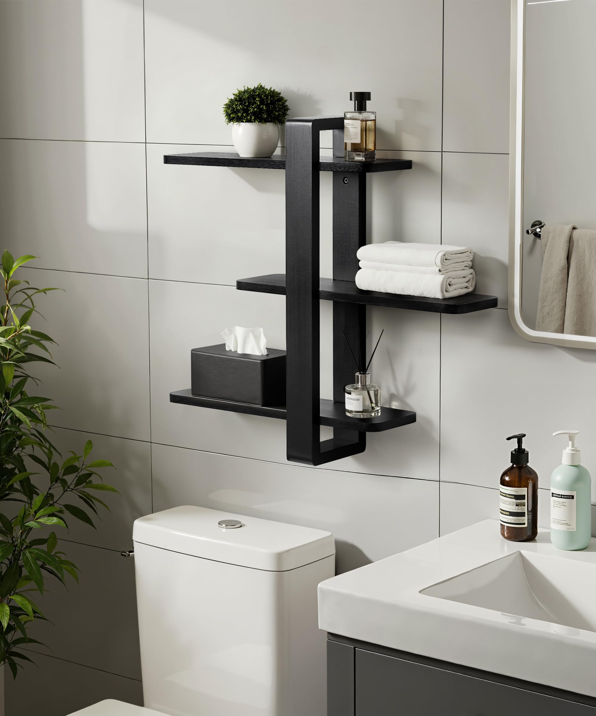 SUMGAR space-saving floating shelf set for stylish organization