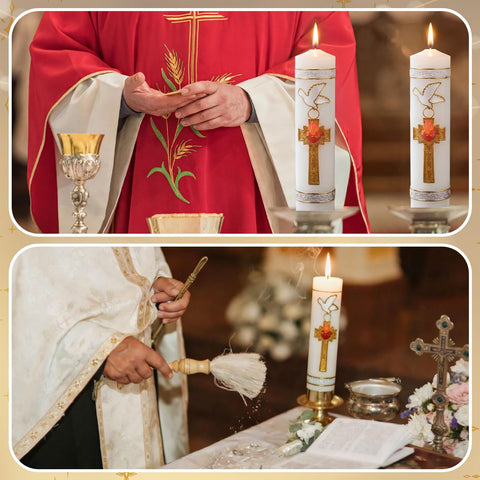 Sumind church candle size 20 cm long with sturdy base