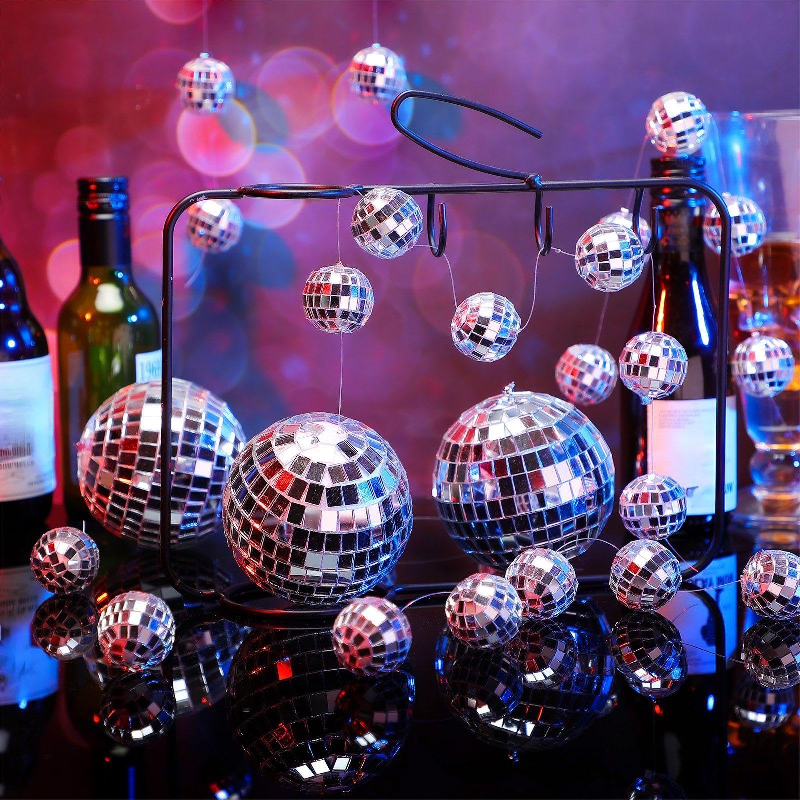 Sumind mini disco balls measure two inches for compact table decor.