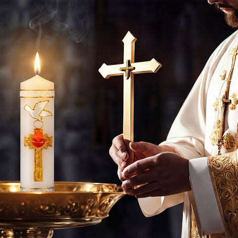 Sumind religious candle designed to burn smokeless and drip-free