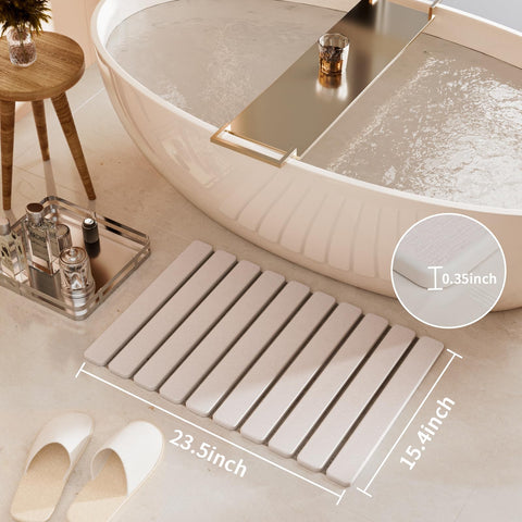 Summer&Kiss anti-slip bath mat offers secure footing on wet floors