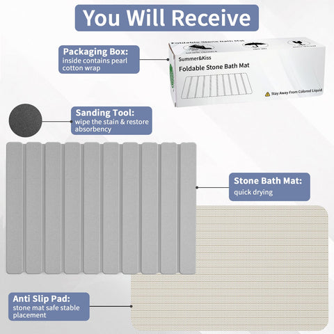 Summer&Kiss large 23.5 by 15.4 inch mat covers wide spaces.
