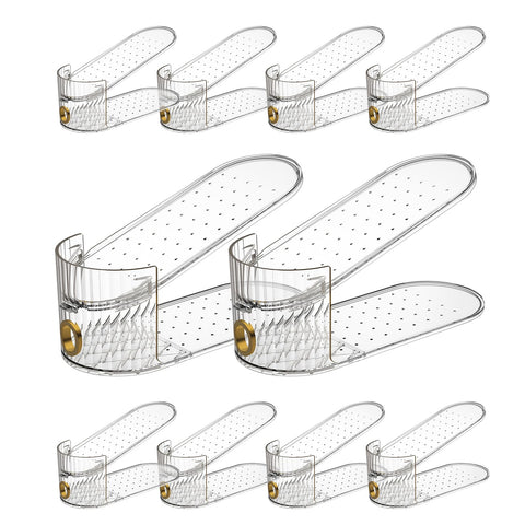 SummerVines double-layer shoe slot rack showcasing two shoes per footprint.