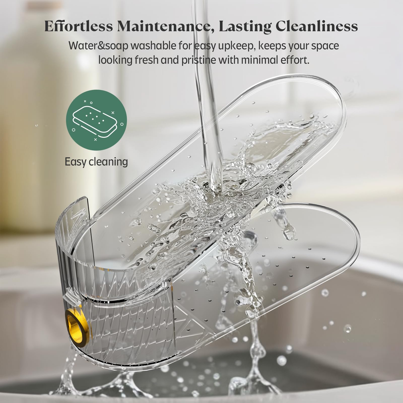 SummerVines Clear 20-Pack Shoe Slot Organizer easy cleaning with soap and water.