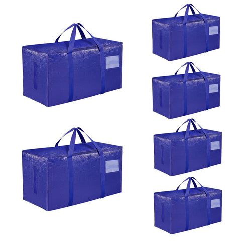 SummitFlare blue waterproof moving bag showing rugged durability for dorm storage