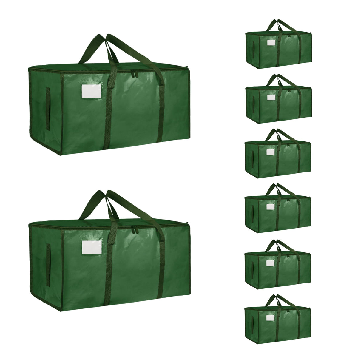 SummitFlare 8-pack jumbo moving bags in olive green for waterproof storage