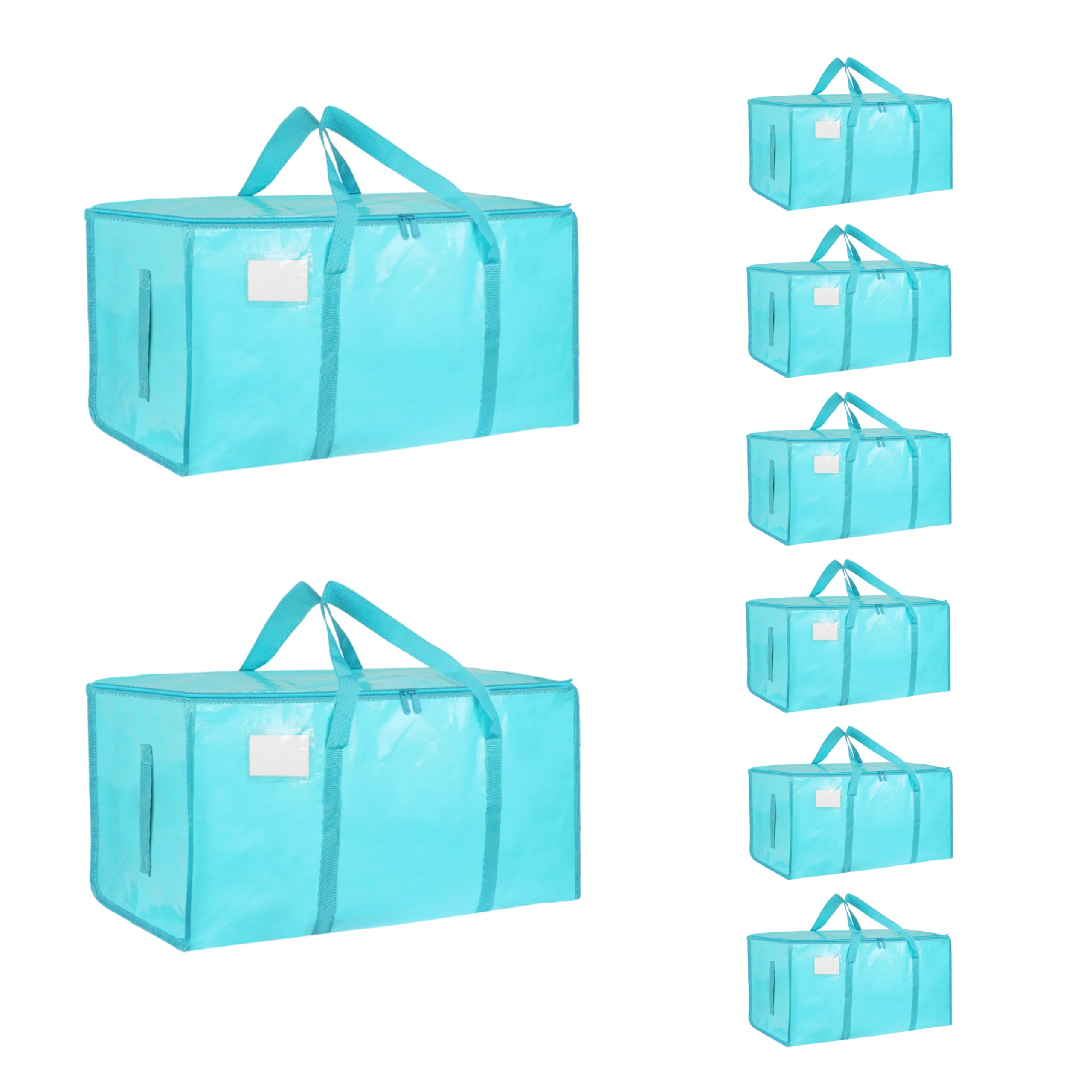 SummitFlare 8-pack extralarge bags folded for compact under-bed storage.