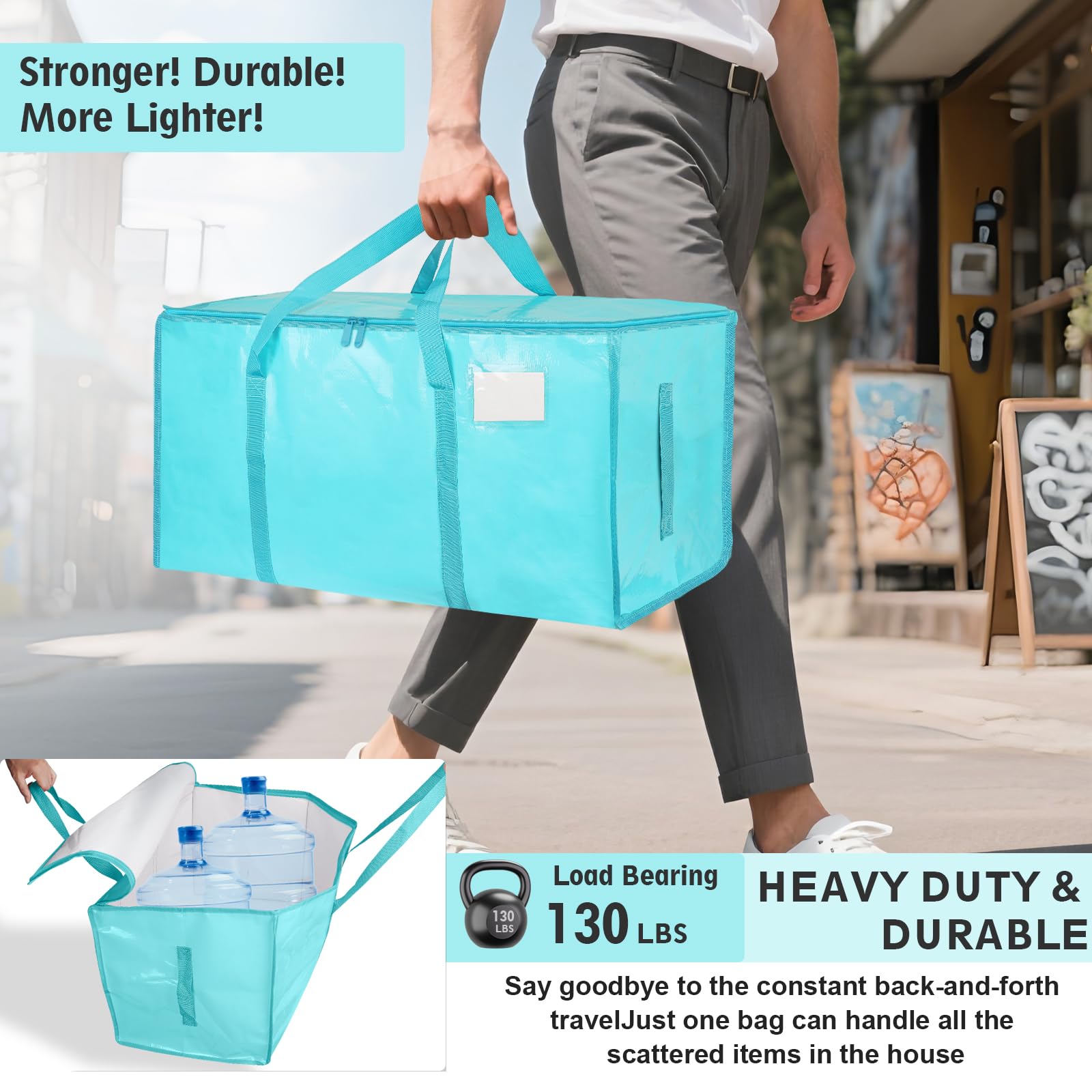 SummitFlare 95L bags with built-in handles for easy bulky item transport.