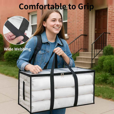 Padded 2-inch handles reduce grip strain during moves with SummitFlare bags.