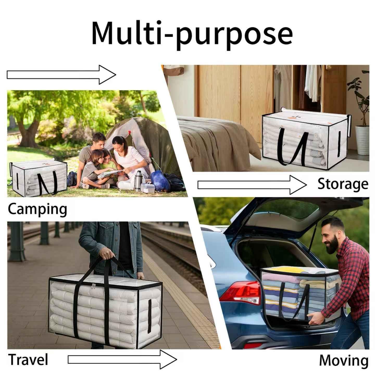 Under-bed storage using SummitFlare foldable design for easy stowage.