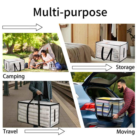 Under-bed storage using SummitFlare foldable design for easy stowage.