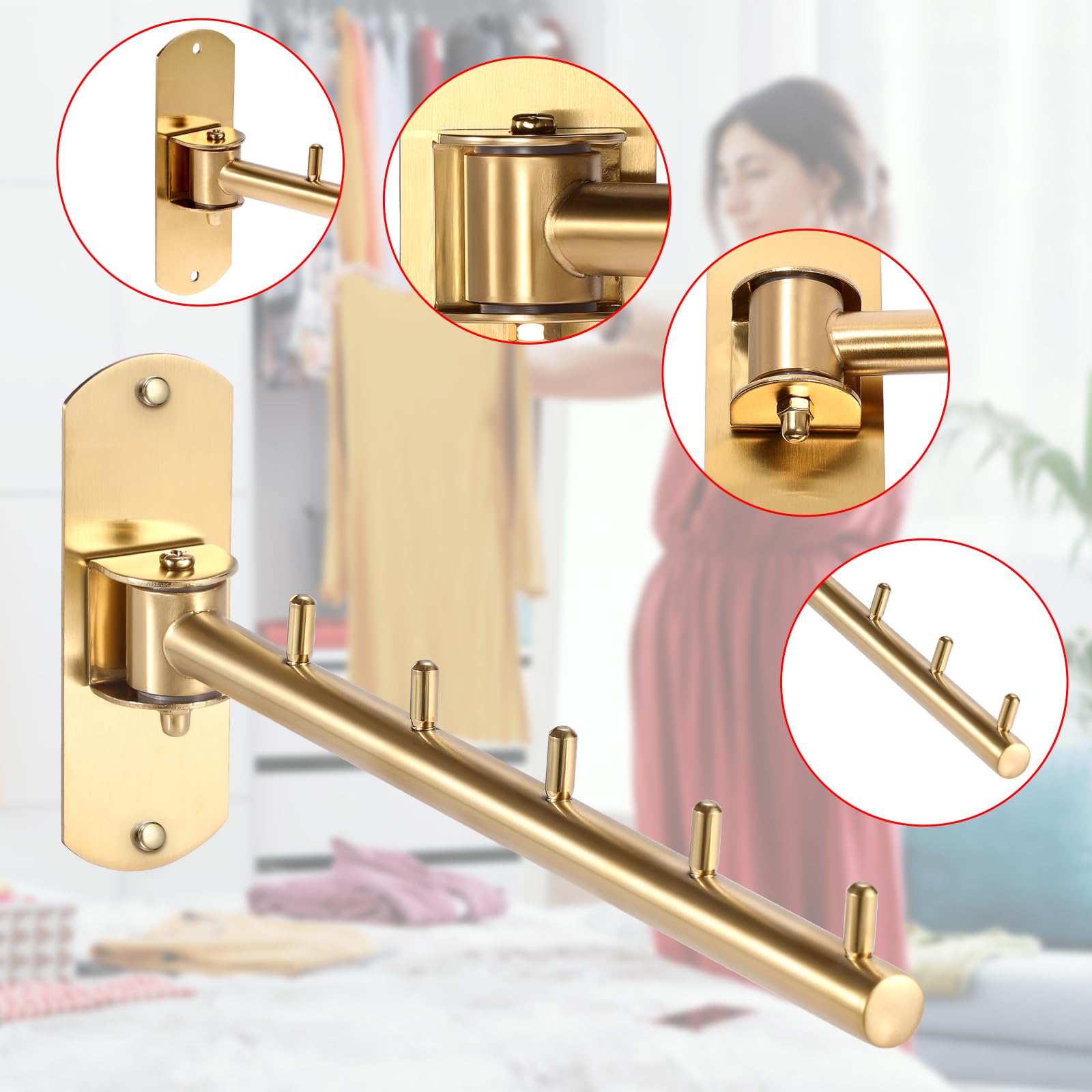 Sumnacon gold finish adds a stylish touch to laundry or bathroom spaces.
