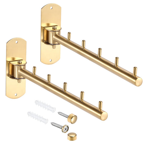 Sumnacon wall-mounted clothes rack with swing arm for space saving in small rooms.