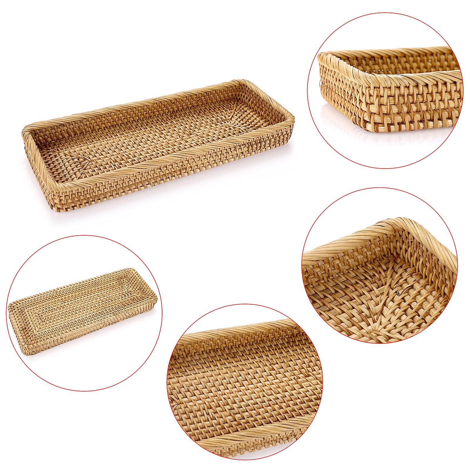 Sumnacon 16-inch toilet tank top tray fits standard tanks