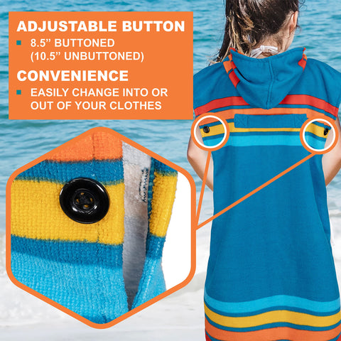 SUN CUBE kids travel hooded towel shows portable warmth on trips