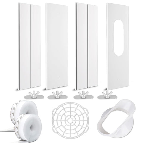SunDiao Portable AC Window Kit plates and coupler for secure exhaust