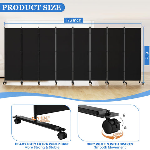 SUNALLY 8-panel room divider demonstrates versatile space division for dorms and studios.
