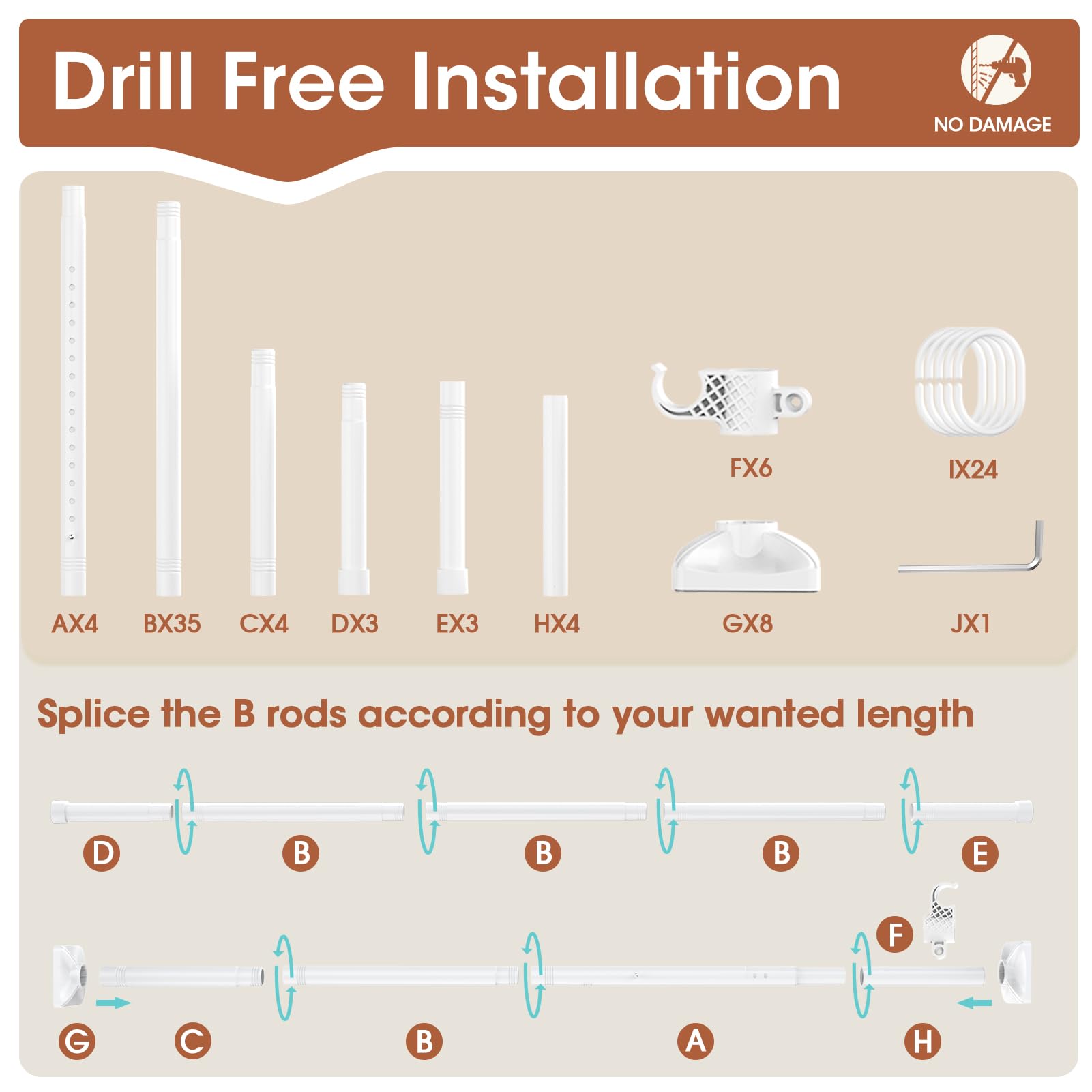 Sunally rust-proof construction resists daily wear and tear