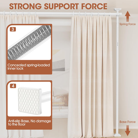 SUNALLY Room Divider stainless steel construction for durability.