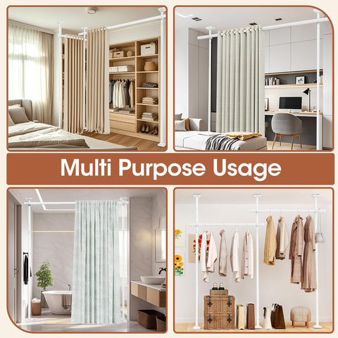 SUNALLY Room Divider white finish complements modern interiors.