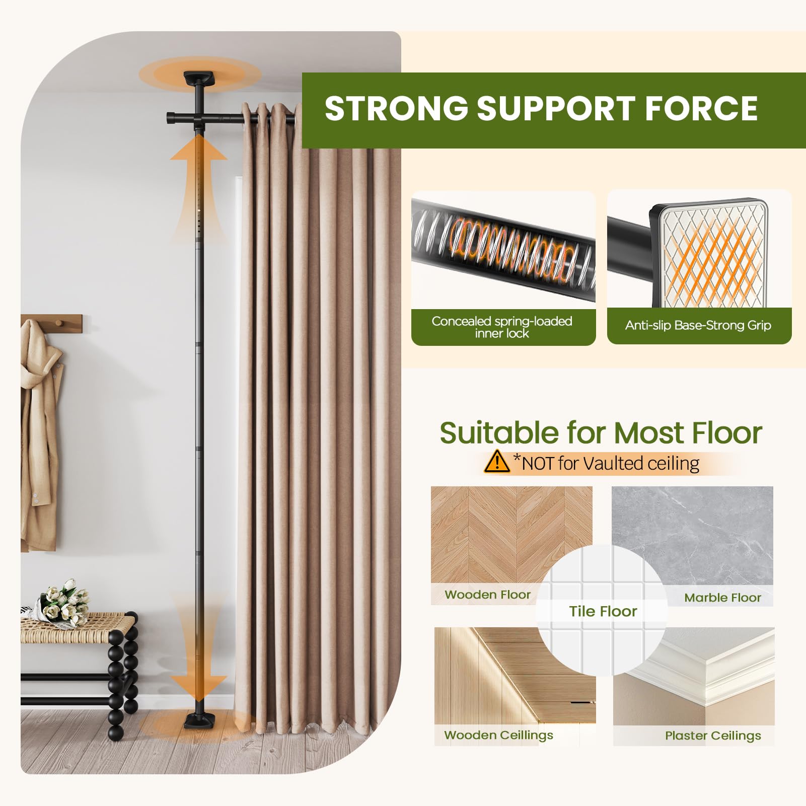 SUNALLY stainless steel construction offers rust-proof strength and longevity