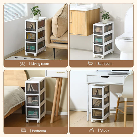 Sunamon bedroom makeup storage keeps essentials neatly organized.