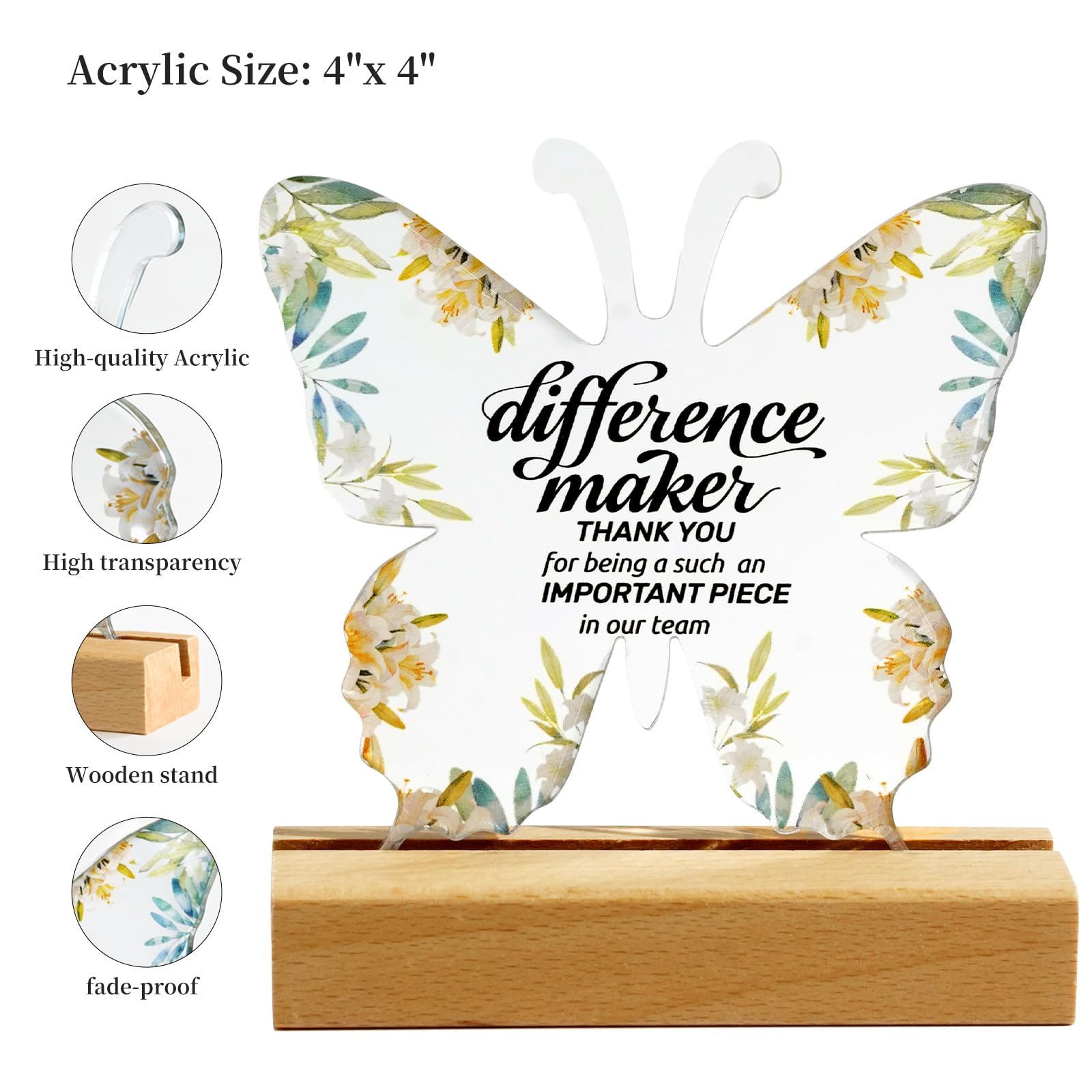 Sunanday compact desk size plaques fit neatly on any workspace.