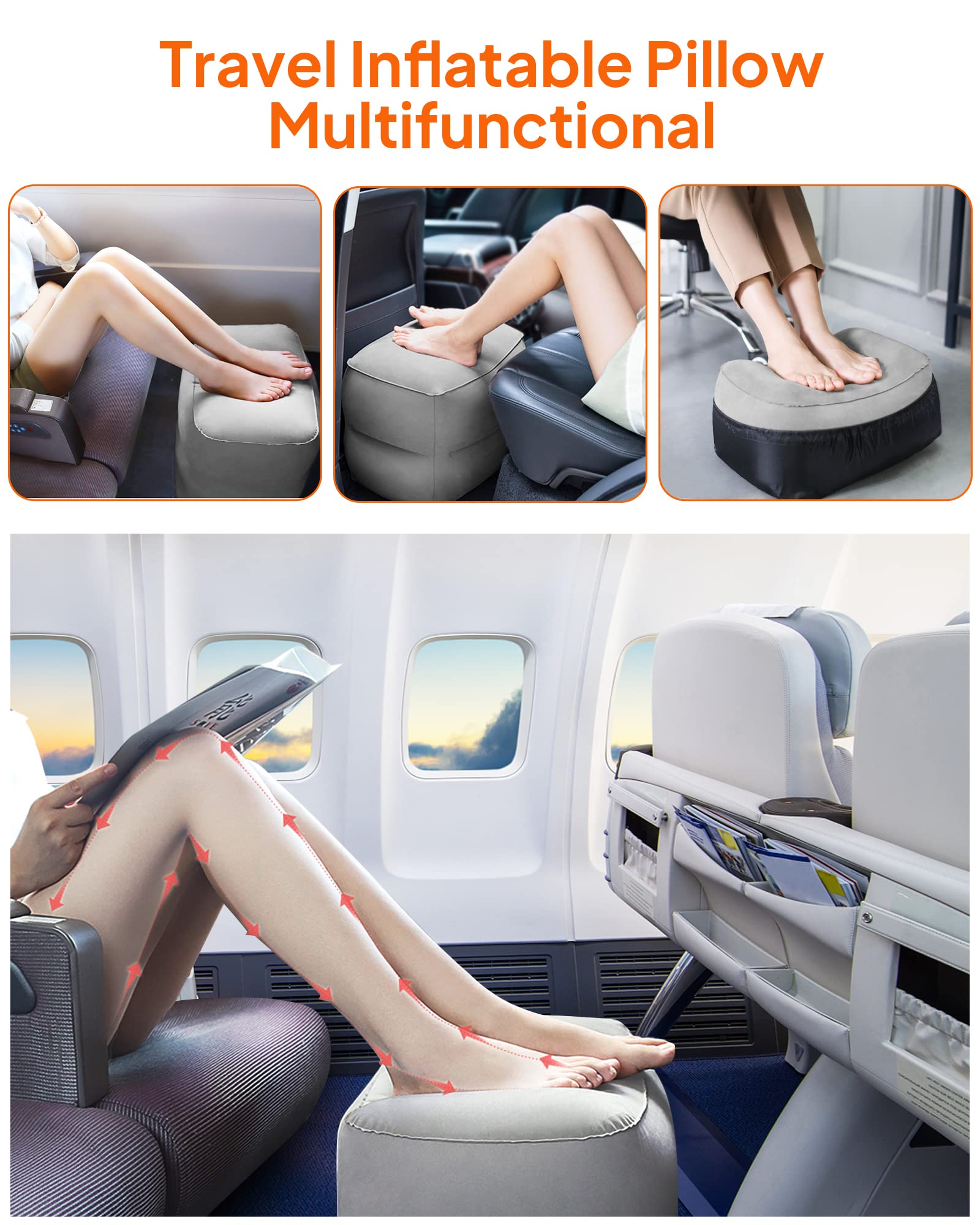 Sunany foot rest at adjustable height for ergonomic leg support.