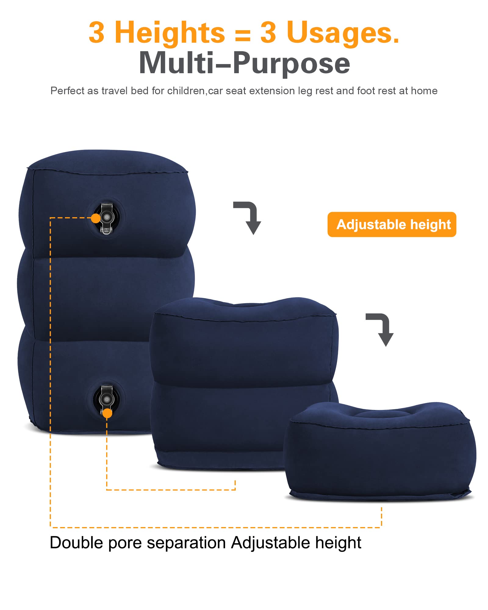 Sunany foot rest adjustable height demonstrates customizable comfort during desk work