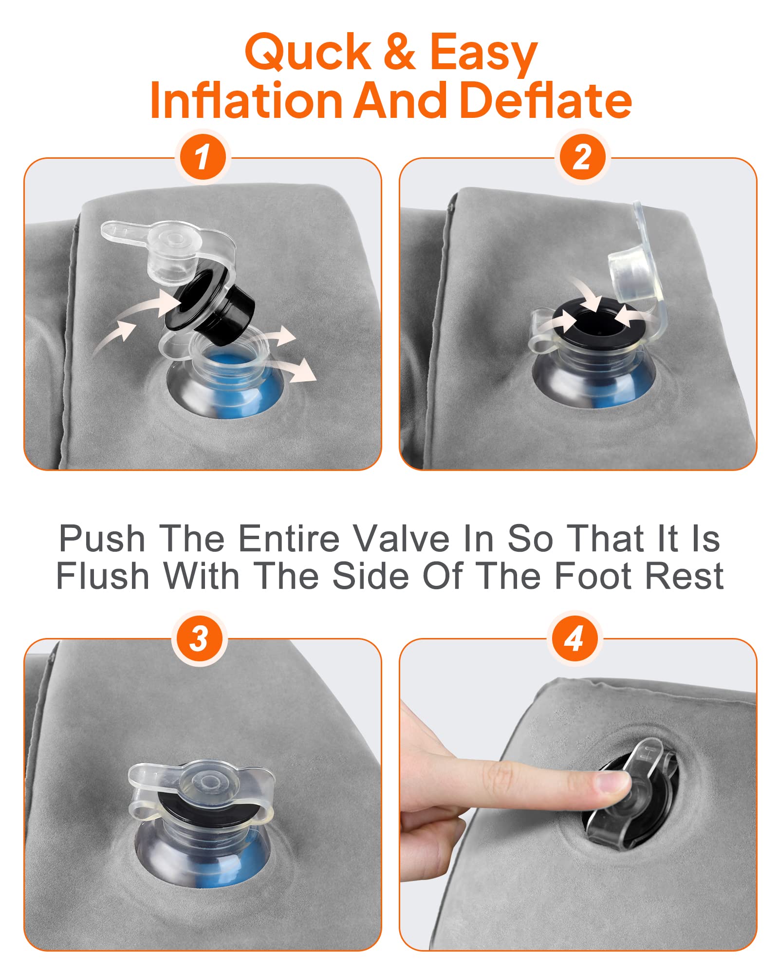 Sunany travel foot rest used on a car trip to bridge the foot gap.