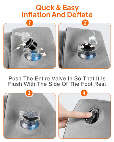 Sunany travel foot rest used on a car trip to bridge the foot gap.