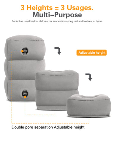 Sunany foot rest pillow with 2-in-1 valve for quick setup