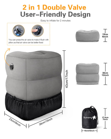 Sunany adjustable-height foot rest supports three seating levels