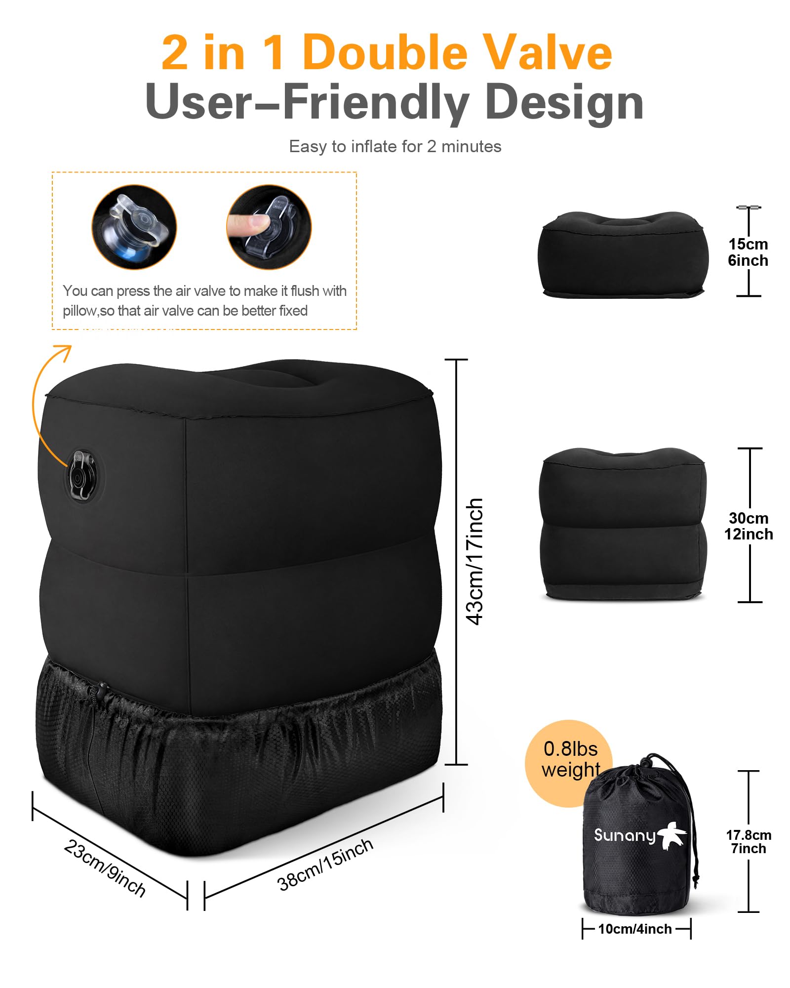 Sunany travel foot rest in an office or home setup