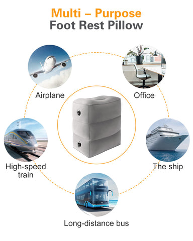 Sunany foot rest includes eye mask and earplugs for sleep