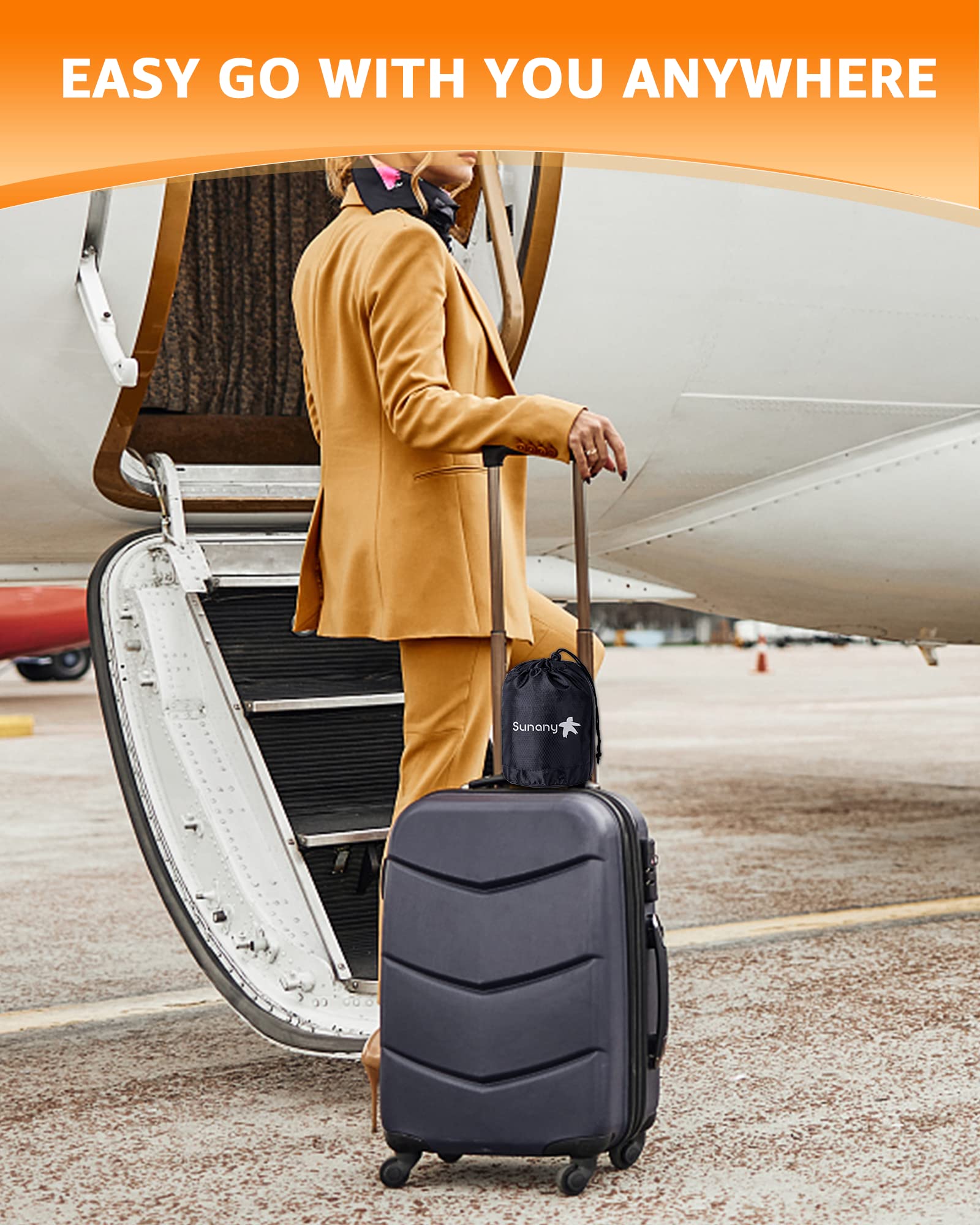 Sunany travel pillow blue design ideal for on-the-go naps.
